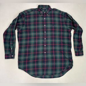Polo Ralph Lauren Blaire Plaid Shirt Men Large Green Blue Red Pony Long Sleeve